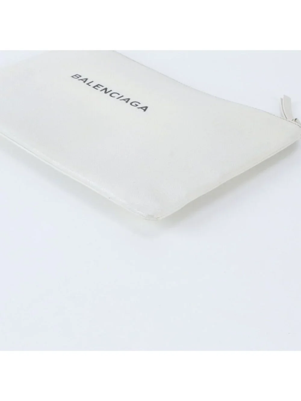 Balenciaga Everyday Logo Clip Leather Clutch Pouch Business